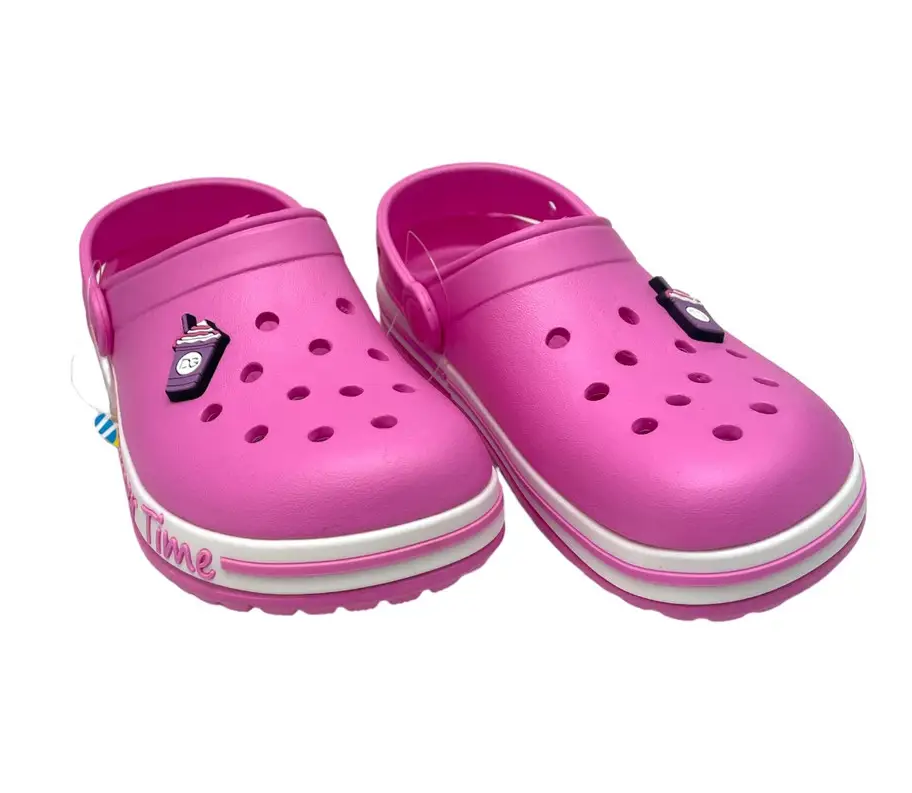 Дитячі літні шльопанці сабо рожеві, фото 1