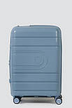 Середня пластикова валіза Tourist 606-2-BLU блакитна, фото 3