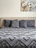 Покривало в скандинавському стилі "Олаф", 100% cotton, графітовий колір (Розміри і кольори в асортименті), фото 6