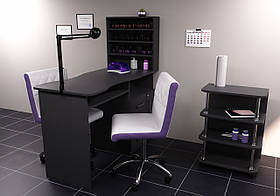 Мобільна тумба Континент, Антрацит, 50/30/70; тумба для салону чи офісу