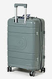 Маленька пластикова валіза ручна поклажа Tourist 606-3-DGRN зелена, фото 5