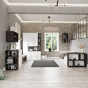 Полиця приставна Т-9, Антрацит, 934/250/700