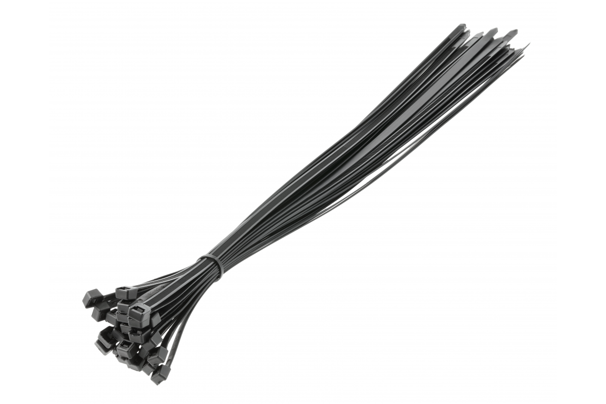 Пластикові кабельні хомути нейлонові 9x600 мм Hogert для стяжки кабелів (HT2C716), фото 1