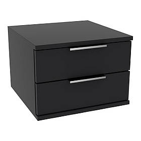 Тумба навісна приліжкова Крістал, Антрацит, 400/400/290