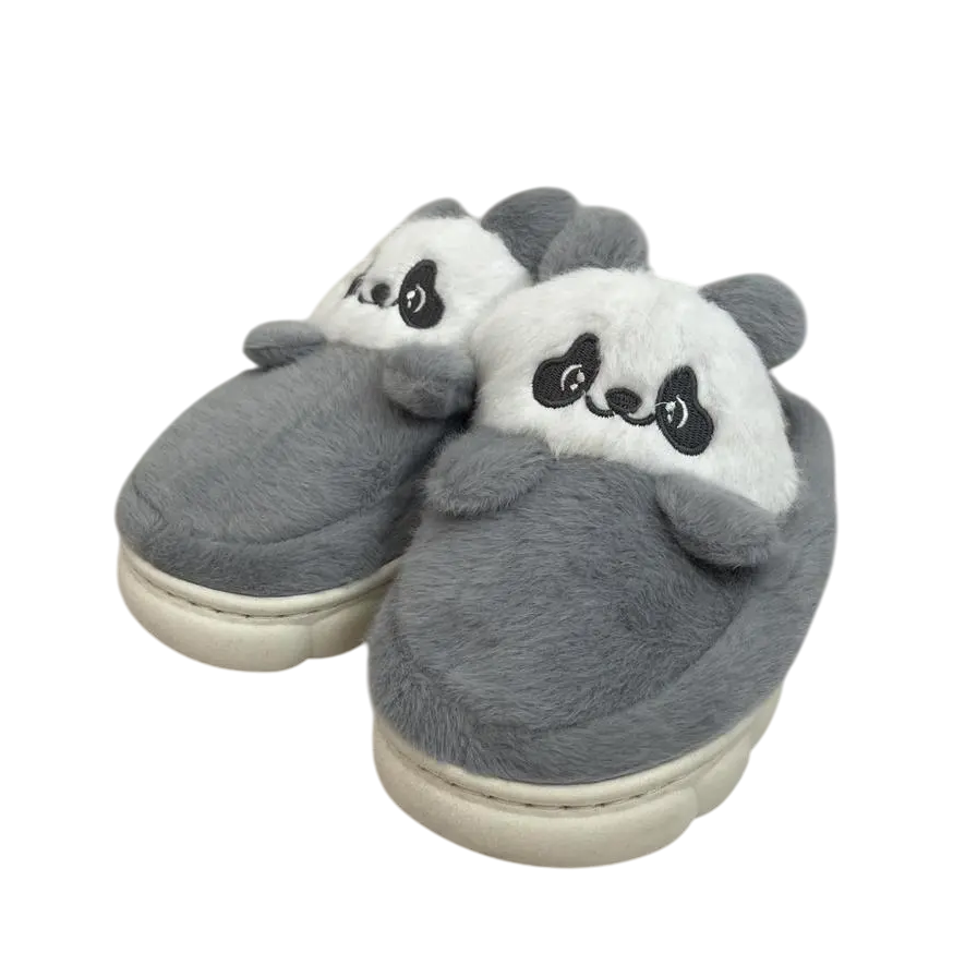 Дитячі кімнатні капці, сірі, м'які, теплі, фото 1