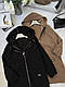 Жіночий теплий осінній подовжений кардиган з затишний тренч пальто капюшоном на блискавці кишені букле каракуль, фото 5