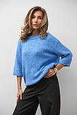 Светр жіночий з коротким рукавом з вовною мериноса. Модель 2811 Trikobakh
