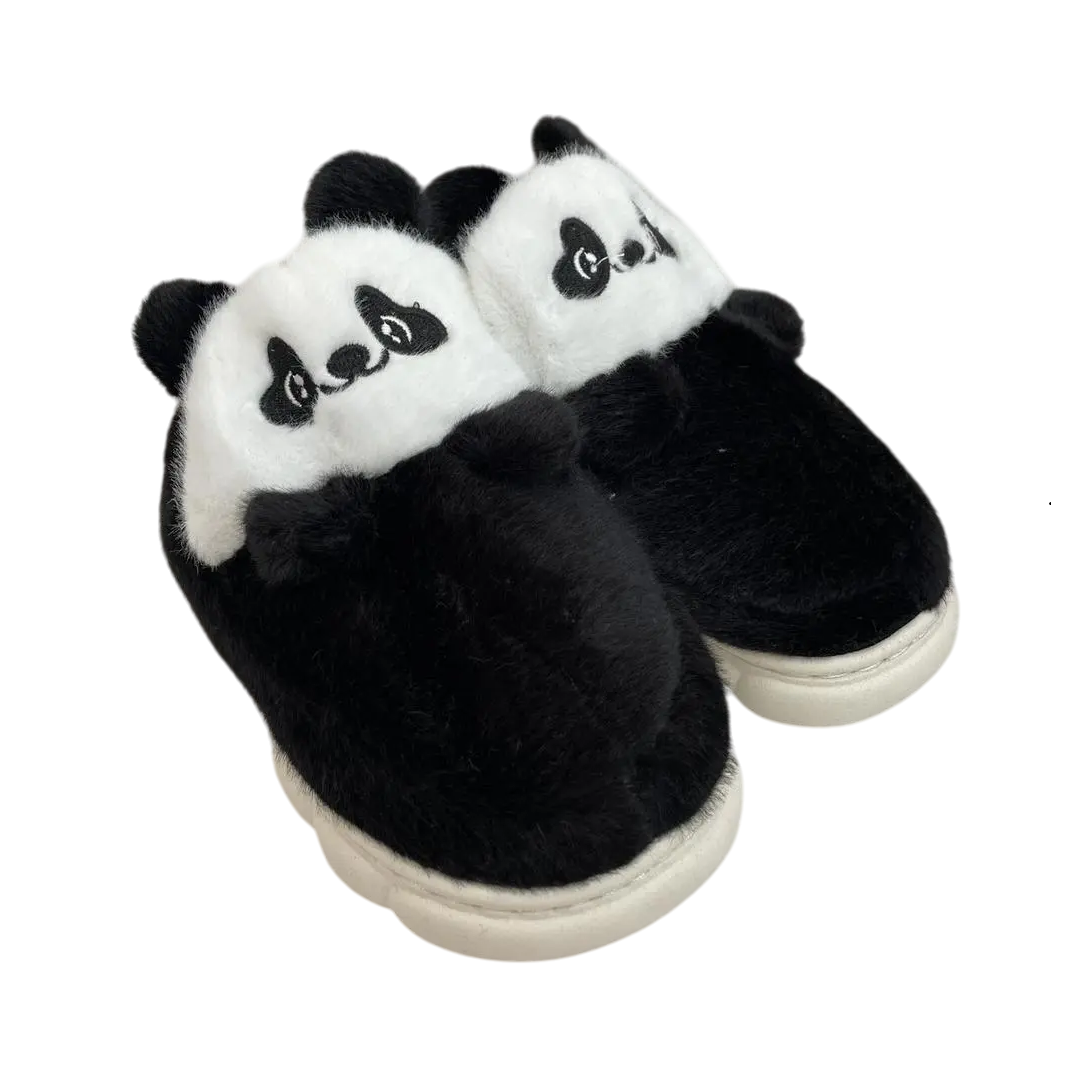 Дитячі кімнатні капці, чорні, м'які, теплі, фото 1