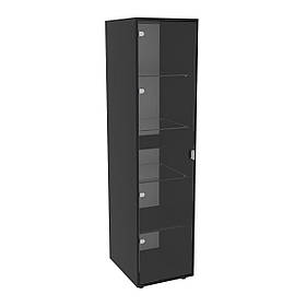 Пенал зі склом Hugo H-4, Антрацит, 420/520/1700