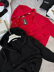 Жіноче худі; Кольори: чорний, сірий, меланж, червоний; Розміри: 42-46, 48-52 ;