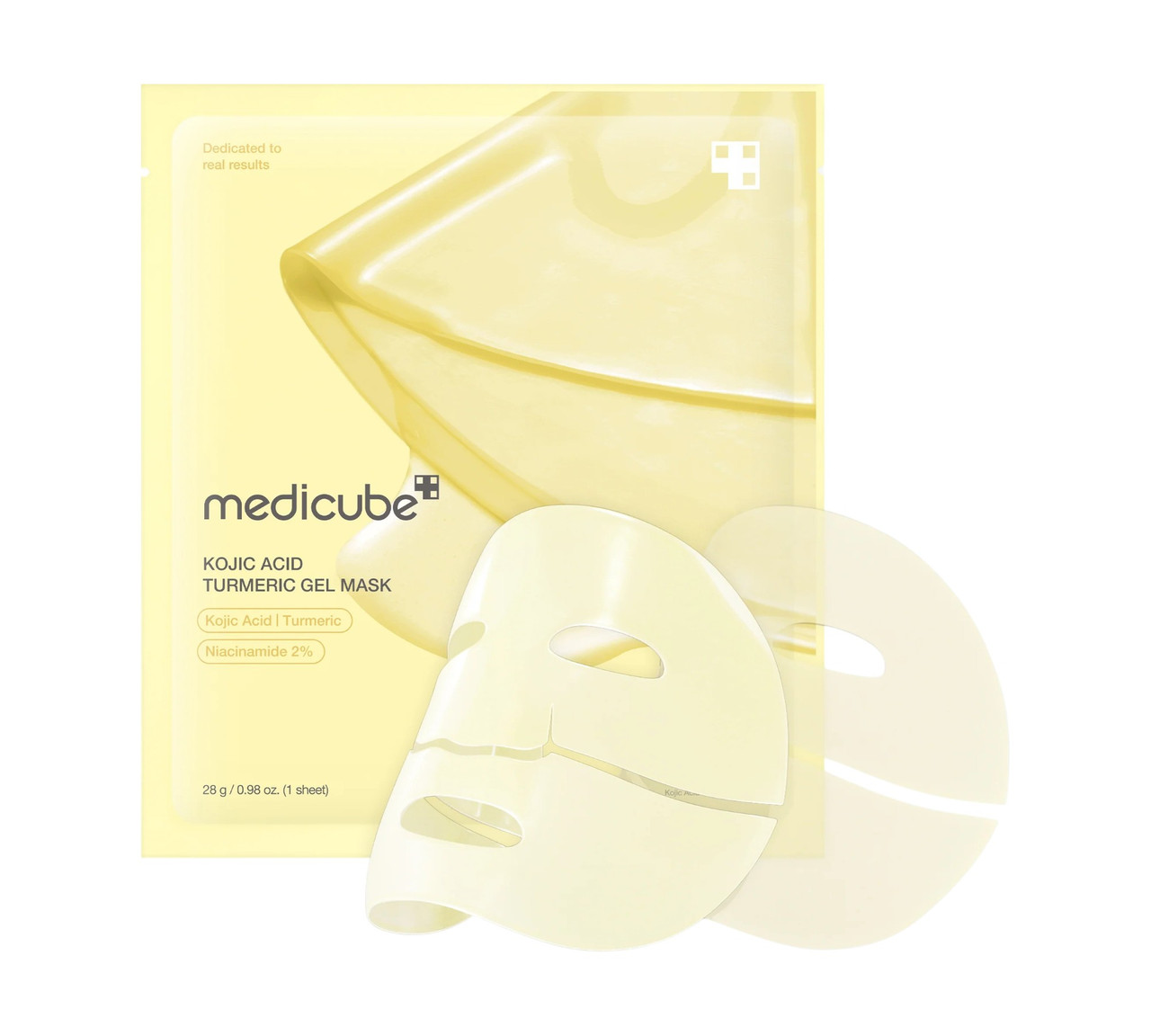 Освітлювальна гідрогелева маска Medicube Kojic Acid Turmeric Brightening Gel Mask 28 г з койєвою кислотою та куркумою, фото 1