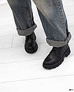 Жіночі чорні шкіряні черевики зимові, фото 2