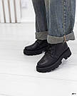 Жіночі чорні шкіряні черевики зимові, фото 10