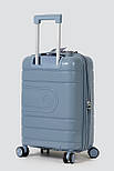 Маленька пластикова валіза ручна поклажа Tourist 606-3-BLU блакитний, фото 5