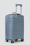 Маленька пластикова валіза ручна поклажа Tourist 606-3-BLU блакитний, фото 4