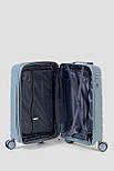 Маленька пластикова валіза ручна поклажа Tourist 606-3-BLU блакитний, фото 6
