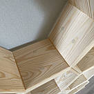 Вертикальний стелаж соти з натуральної сосни на 7 відділень Стелажі для квітів та декору в будинок або офіс, фото 9