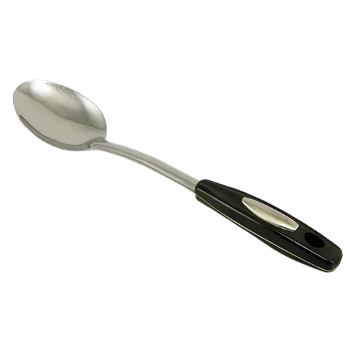 Ложка кухонна для гарніру з пластиковою ручкою, фото 1