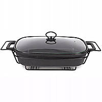 Мармит Kamille керамический прямокутний 3,5л черный KM 6429