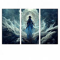 Модульна картина на полотні Абстракція Тантра Йога 90х60 з 3-х частин, фото 2