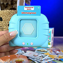 Картрідер Знань WToys синій укр мова USB рег гучності 112 карток 224 зображення 18 тем абетка вірші пісеньки казки 10,5*1,5*9см, фото 3