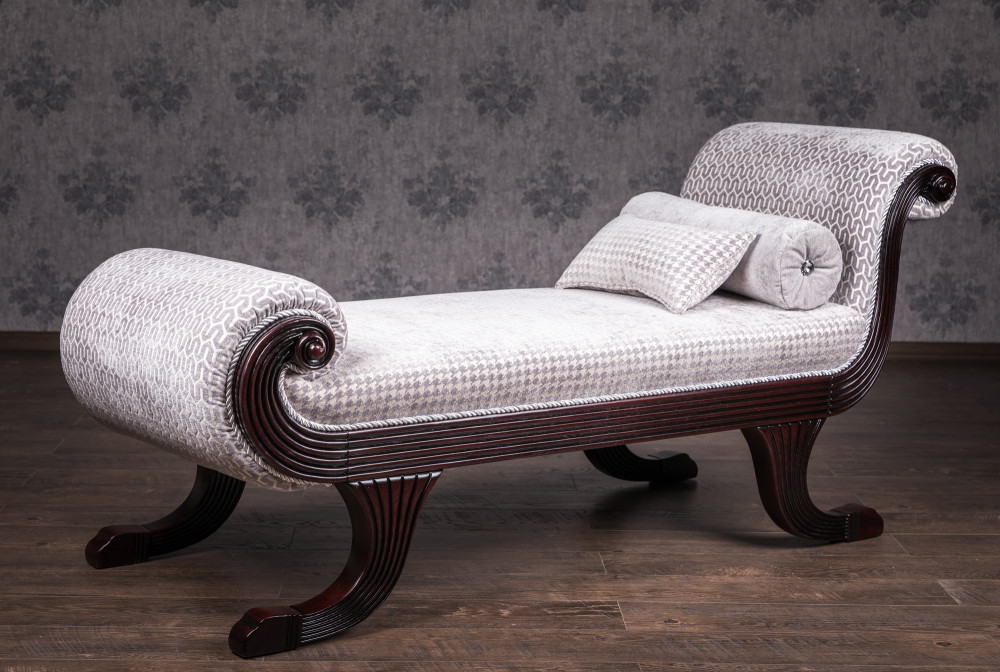 Кушетка класична двомісна в грецькому стилі Іраклія (преміум клас) натуральне дерево, фото 1