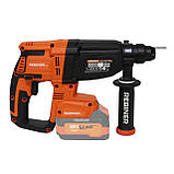 Безщітковий акумуляторний перфоратор 2.6 Дж Rebiner RBHA26-20Li (без АКБ та ЗП), фото 6