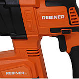 Безщітковий акумуляторний перфоратор 2.6 Дж Rebiner RBHA26-20Li (без АКБ та ЗП), фото 8