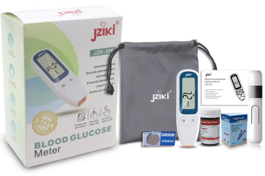 Глюкометр для вимірювання цукру в крові Blood Glucose Meter JZK-206, фото 1