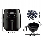 Аерофритюрниця на 6л, 2600Вт, S-18 / Сенсорна фритюрниця безмасляна / Мультипіч / Аерогриль, фото 7