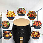 Аерофритюрниця на 6л, 2600Вт, S-18 / Сенсорна фритюрниця безмасляна / Мультипіч / Аерогриль, фото 2