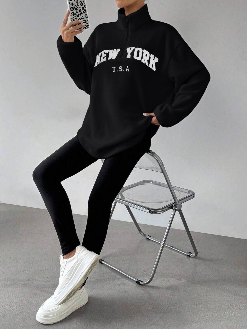 Стильний жіночий осінній базовий теплий костюм прогулянковий двійка комплект лосини ангора рубчик худі фліс, фото 1