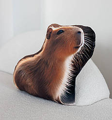 М'яка іграшка-подушка Капібара 3D обіймашка антистрес 35см