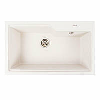 Гранітна мийка для кухні VALESO NIKA 7545 матова Біла в крапку