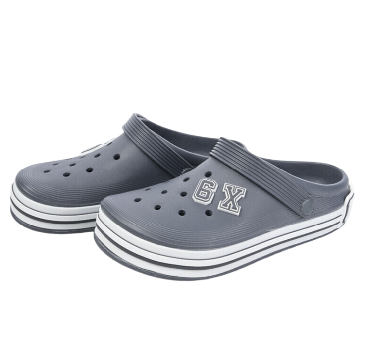 Підліткові шльопанці  крокси сірі, фото 1