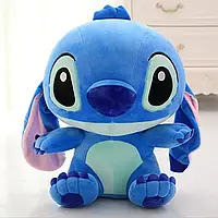 Мягкая плюшевая игрушка стич голубой 35 см Стич обнимашка синий детская игрушка