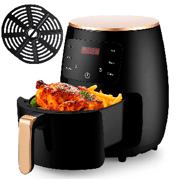 Аерофритюрниця на 6л, 2600Вт, S-18 / Сенсорна фритюрниця безмасляна / Мультипіч / Аерогриль