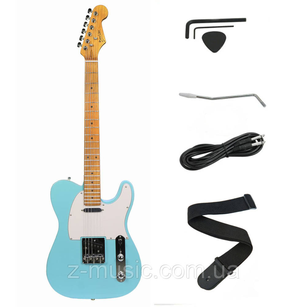Електрогітара Deviser L-TE BL (кабель, ремінь, медіатор, ключі, тремоло), фото 1