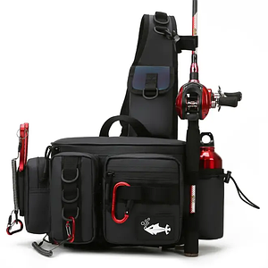 Сумка рибальська Caiman на плече для спінінгіста для ходової риболовлі в екошкірі