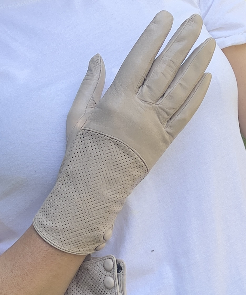 Жіночі рукавички на шовковій підкладці, фото 1