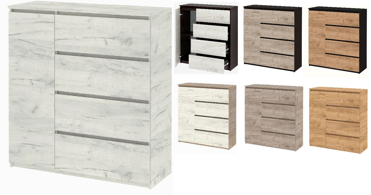 Комод Брайт 100 дуб крафт білий, фото 1