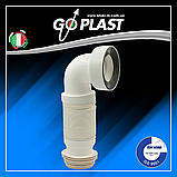 Гофра для унітаза кутова довжина розтягнення L = 290÷590 мм з ущільнювачем GO-MAGIC LUX 1024ELBOW1.NI GoPlast, фото 3