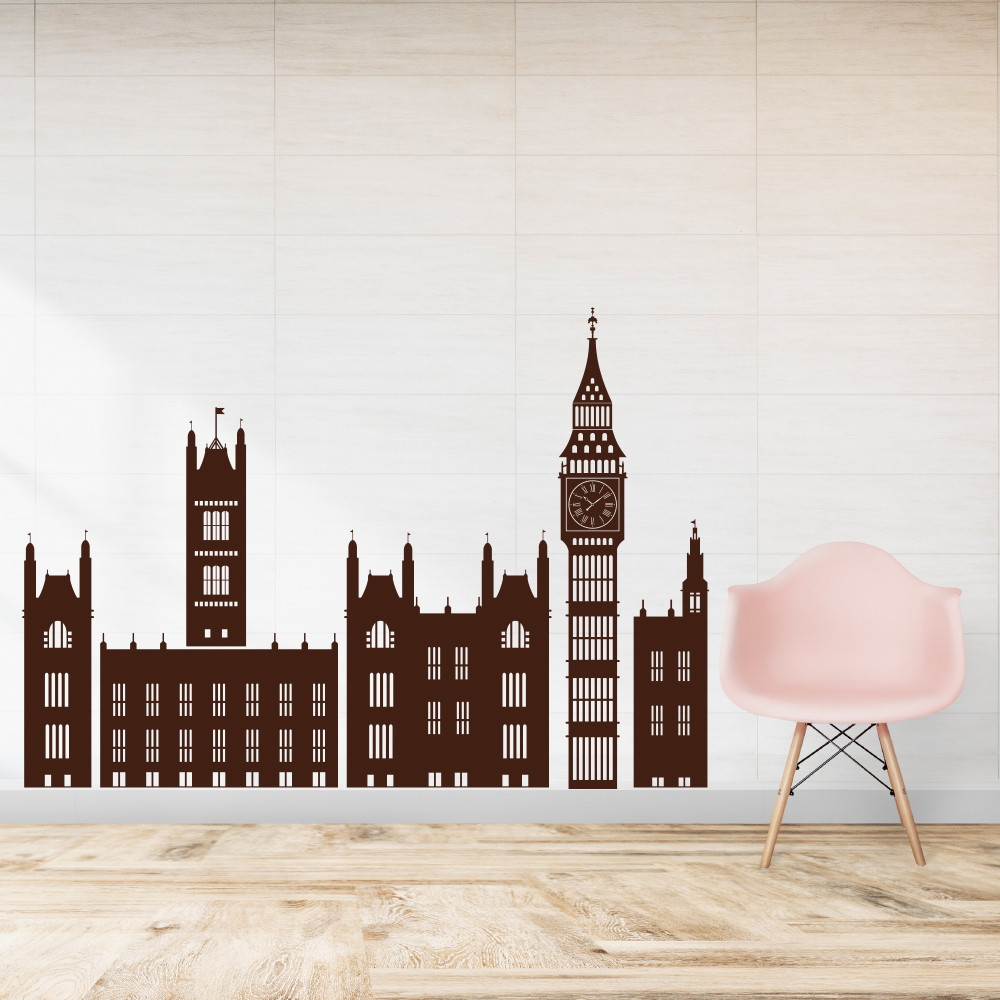 ПВХ наклейка на стіну Вестмінстерський палац 2000х1400 мм Біг-Бен Англія символи Великої Британії матова, фото 1