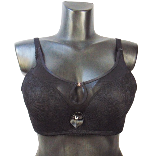 Бюстгальтер без кісточок із сіточкою 85C чорний Milasi 1608, фото 1