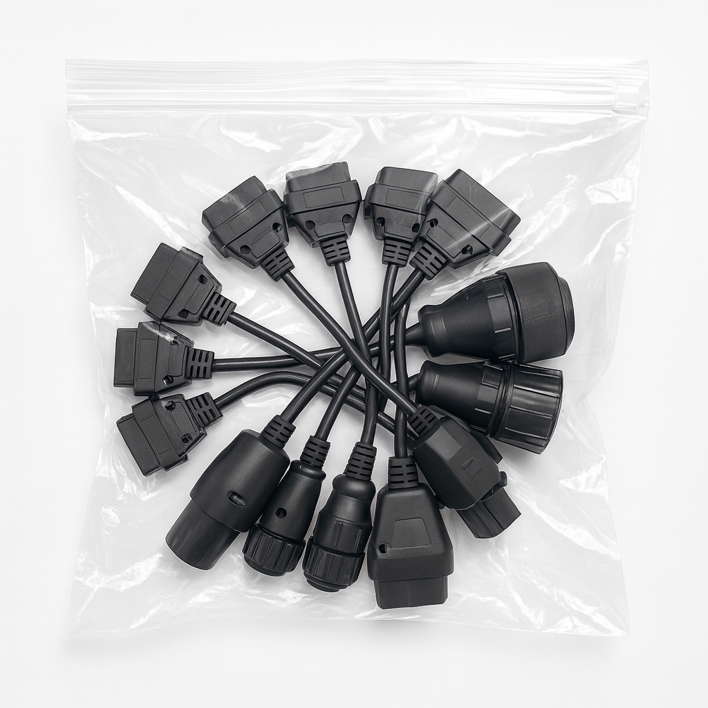 Комплект перехідників на вантажні автомобілі OBD2 8 в 1, фото 1