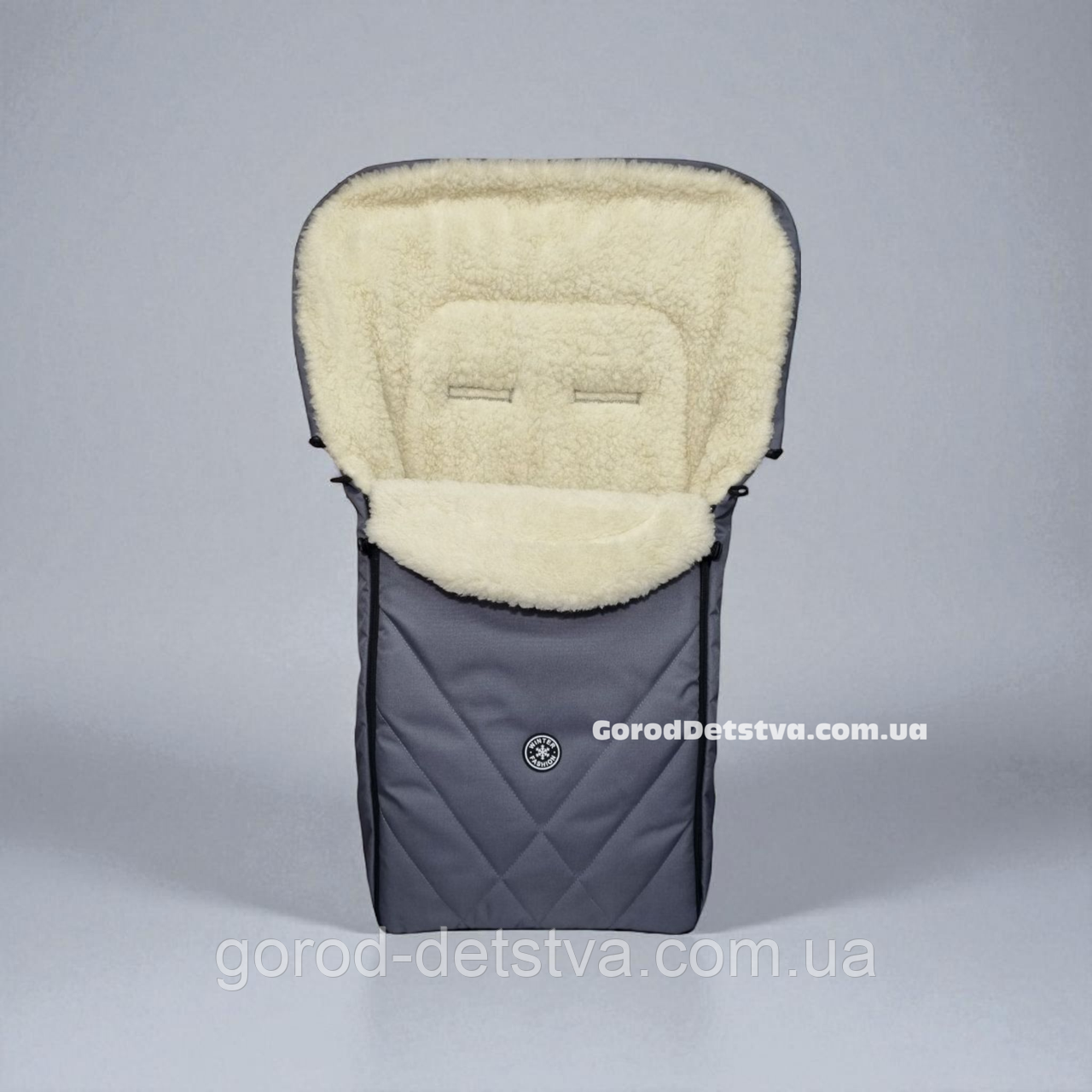 Зимовий конверт-чохол на овчині в коляску чохол в люльку конверт на санки For Kids Winter, фото 1