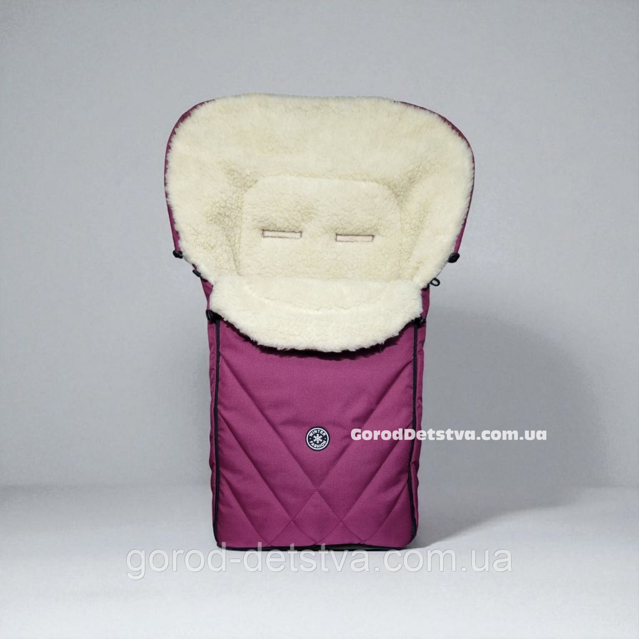 Зимовий конверт-чохол на овчині в коляску чохол в люльку конверт на санки For Kids Winter, фото 1