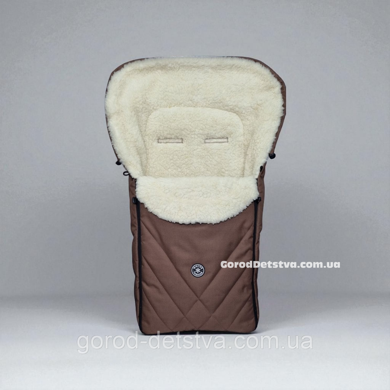 Зимовий конверт-чохол на овчині в коляску чохол в люльку конверт на санки For Kids Winter, фото 1