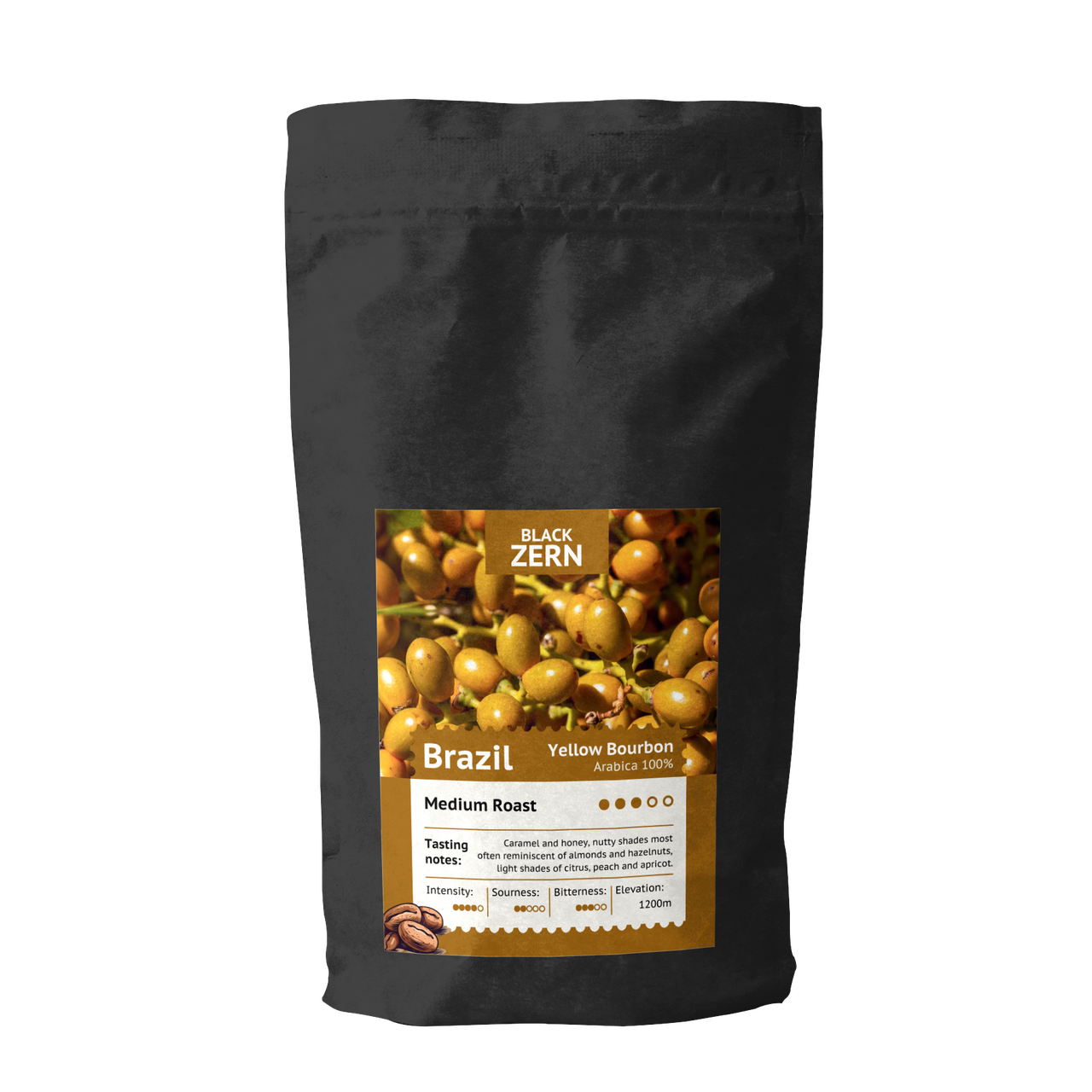 Кофе в зернах Арабика Бразилия Желтый Бурбон (Yellow Bourbon), 1кг. - фото 1 - id-p2716736941