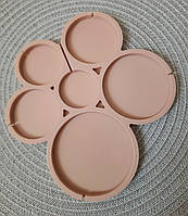 Силіконовий молд для льодяників ізомальту та шоколаду Круги на 6 осередків